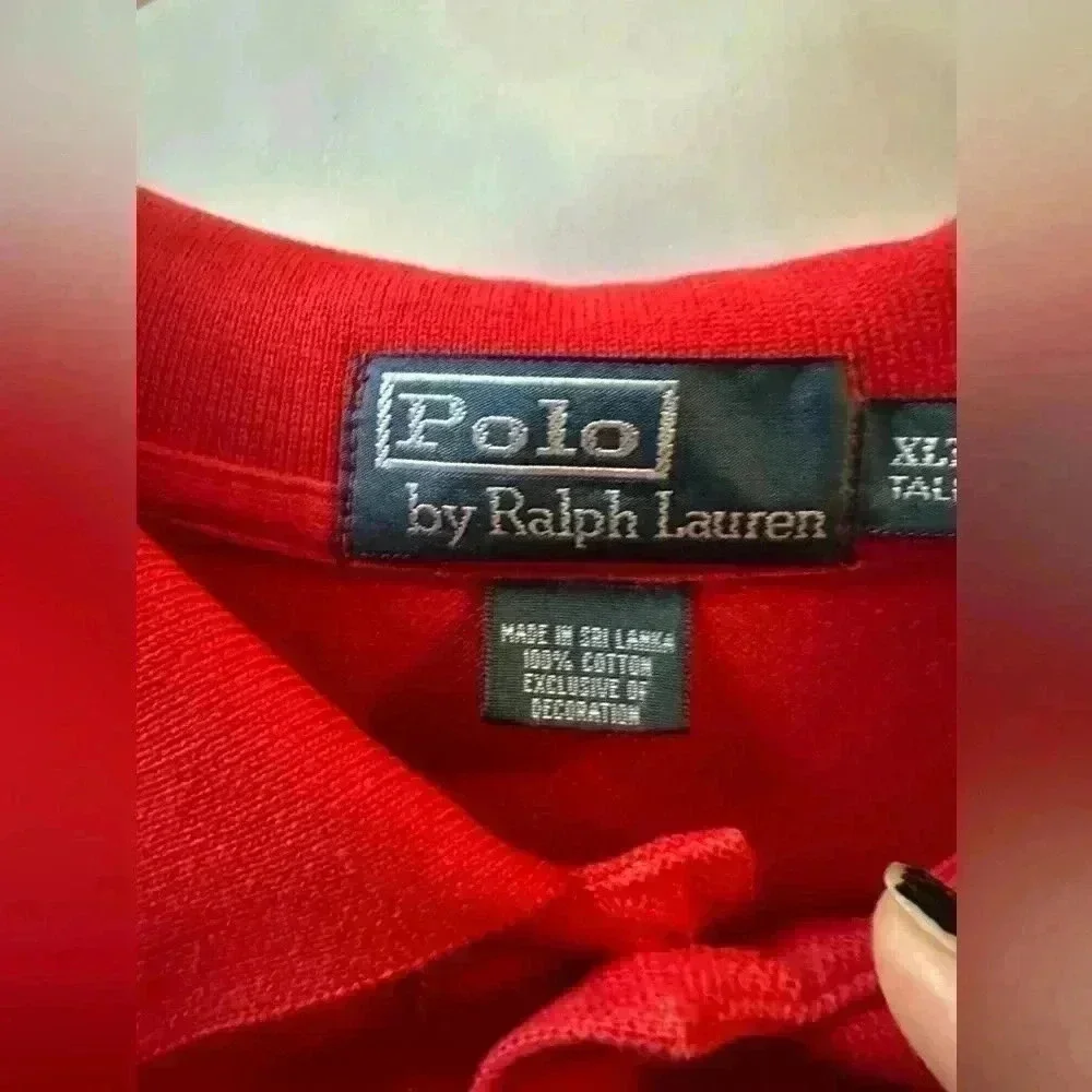 Polo Ralph Lauren Polo Tall Long Sleeve Knit Men's Shirt XL Red